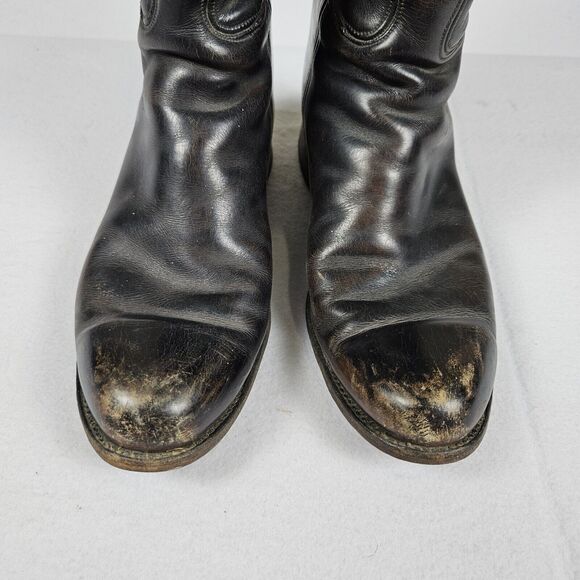 Vtg DEHNER Womens 10 Stock Dress Equestrian Riding Show Boot Leather Tall NARROW - Picture 9 of 16